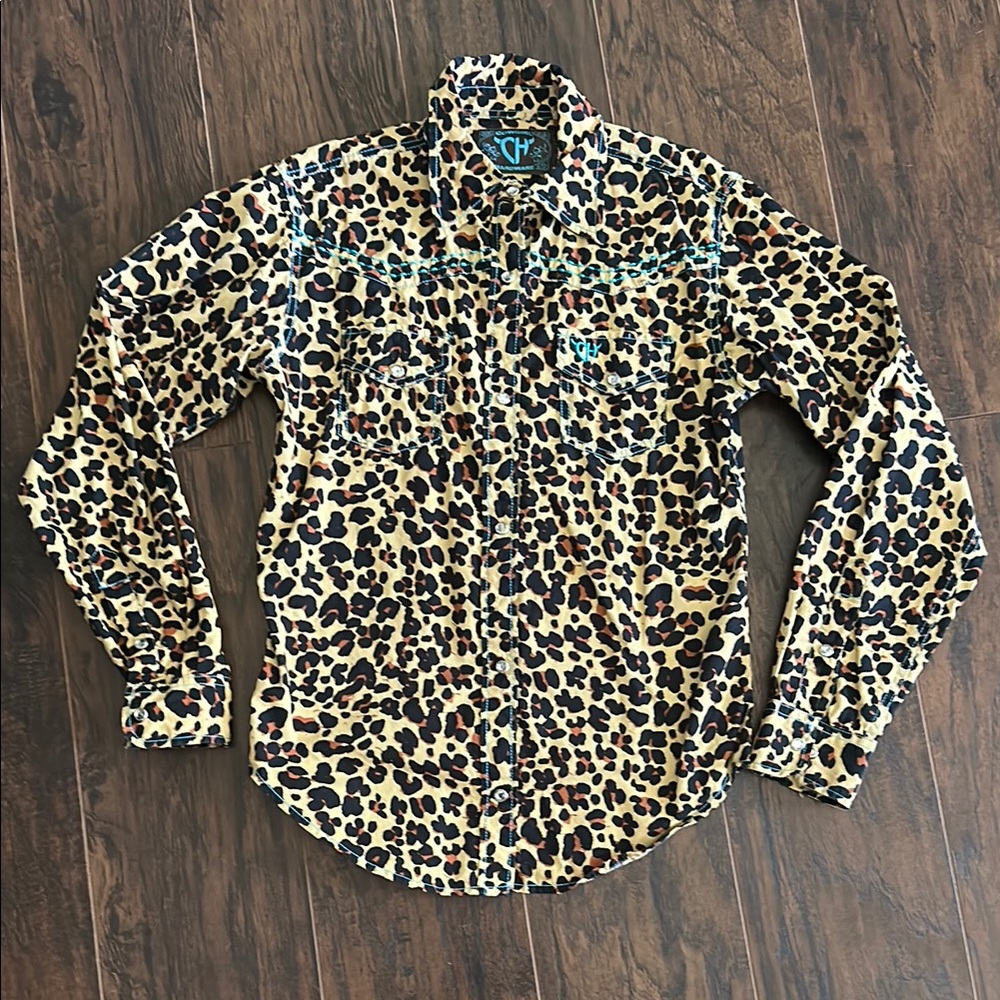 Leopard Print Kid’s Rodeo Shirt